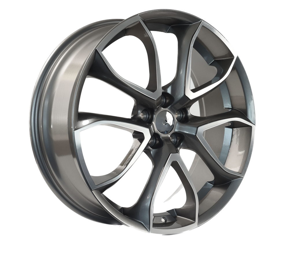LS3 E-Series Pentagon 22 inch Millennium Grey Machined REPLICA Wheels