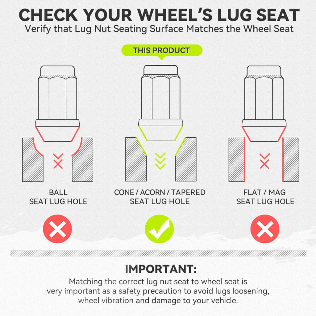 RW Chrome Acorn Lug Nut 12x1.5 35mm for Wheels Wheel Lug Nuts