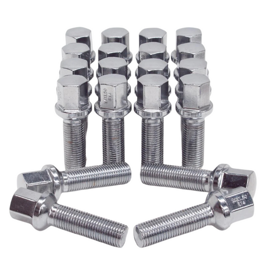 RW Chrome Lug Bolts 14x1.5 45mm for Ball Type Spherical Seat OE Wheels