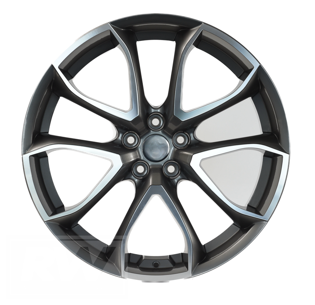 LS3 E-Series Pentagon 22 inch Millennium Grey Machined REPLICA Wheels