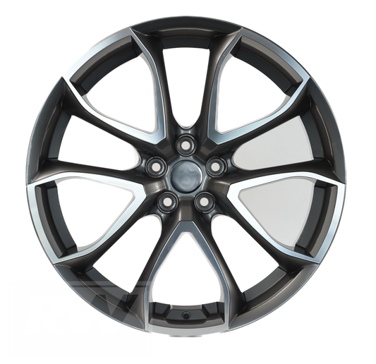 LS3 E-Series Pentagon 22 inch Millennium Grey Machined REPLICA Wheels