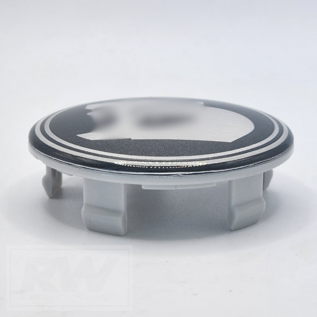 REPLICA Interchangeable Wheel Cap and Decal Grey Black Wheel Caps