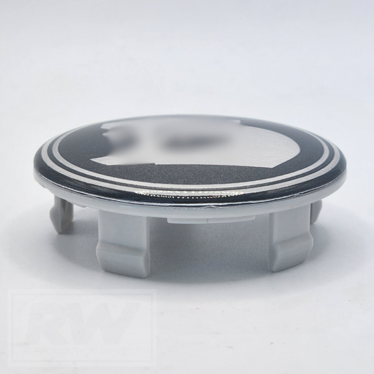 REPLICA Interchangeable Wheel Cap and Decal Grey Black Wheel Caps