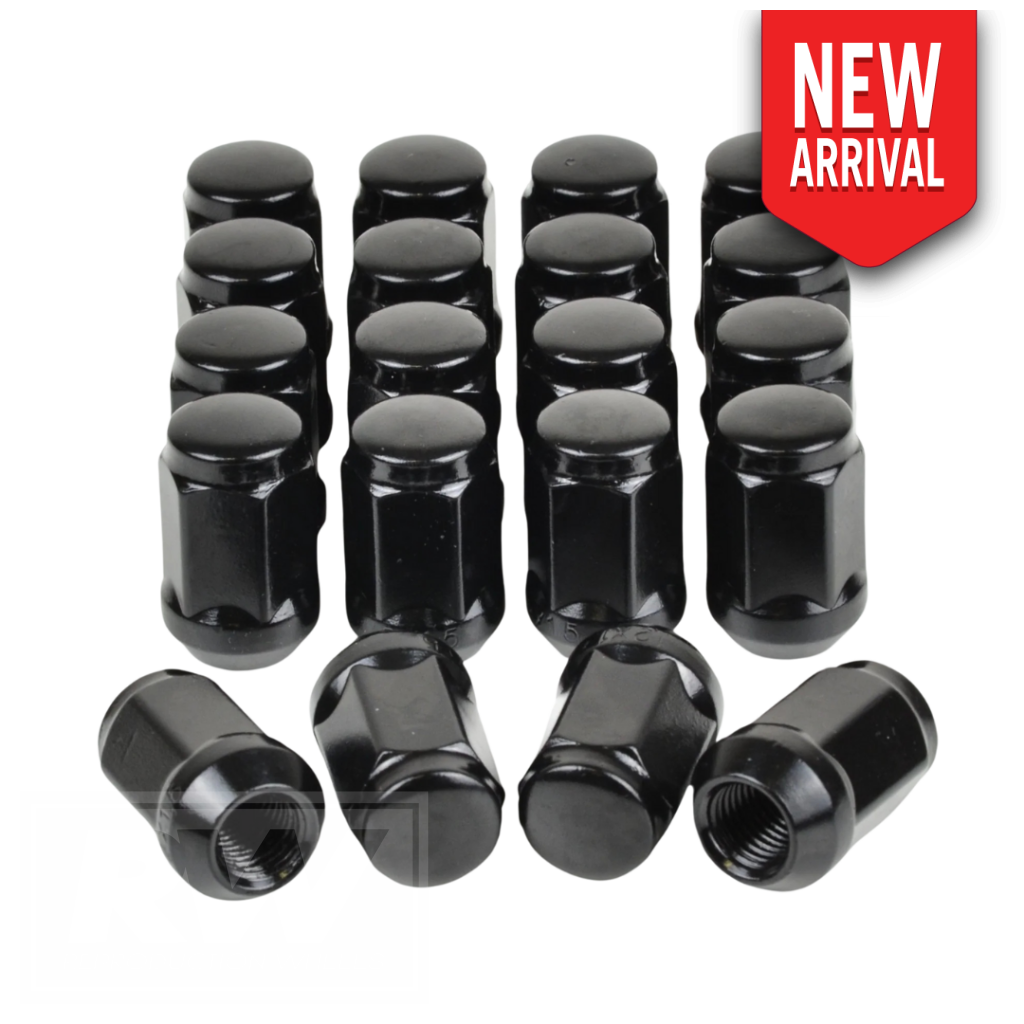 RW Full Set of Acorn Lug Nut Kit fitting for 4 Wheels - Black or Chrome