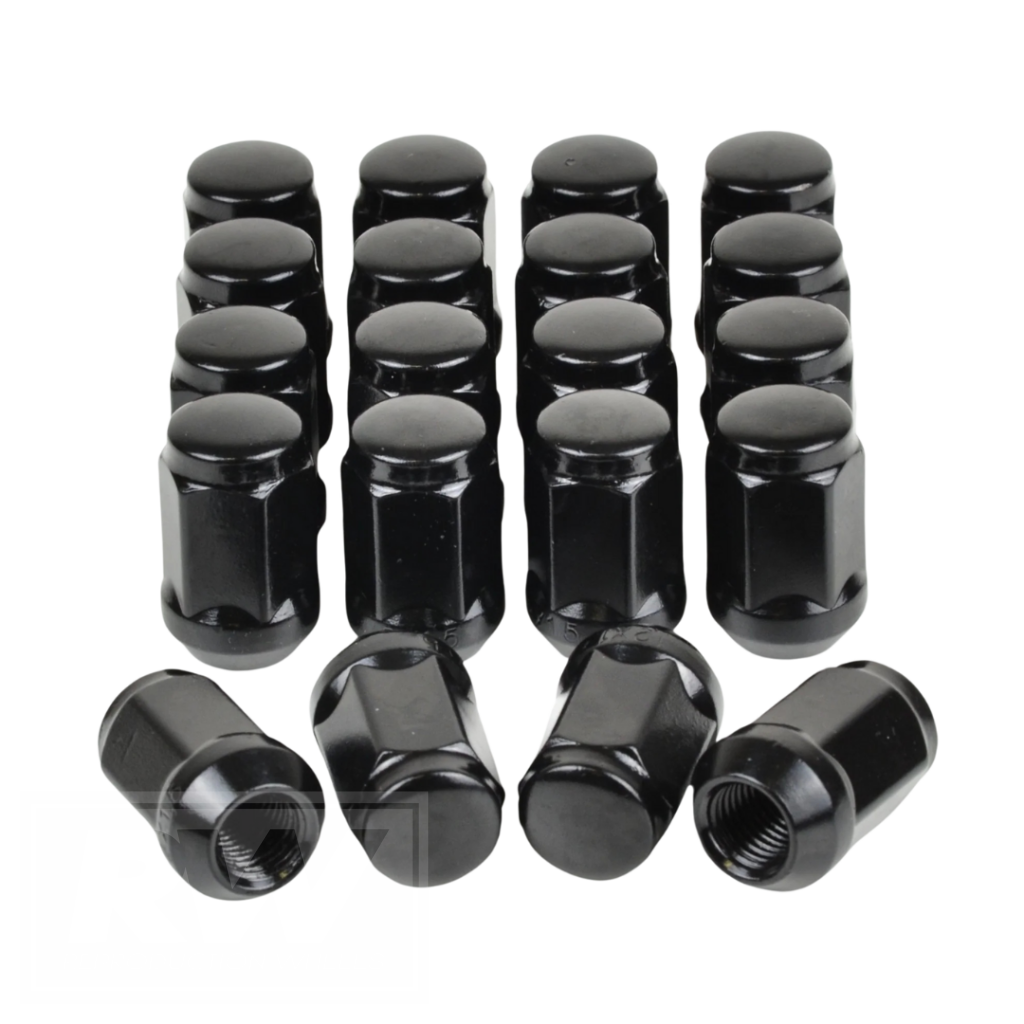 RW Full Set of Acorn Lug Nut Kit fitting for 4 Wheels - Black or Chrome