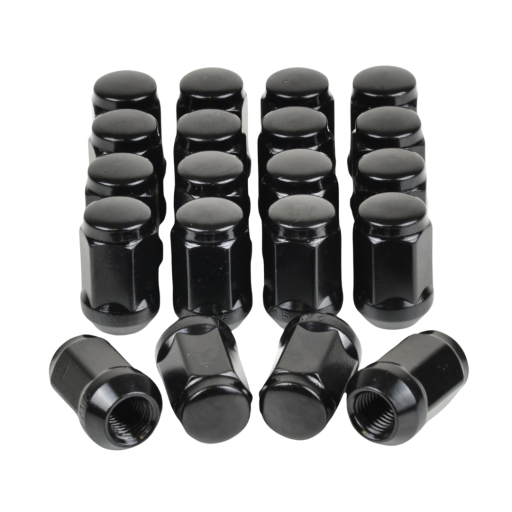 RW Full Set of Acorn Lug Nut Kit fitting for 4 Wheels - Black or Chrome