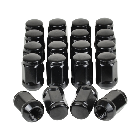 RW Full Set of Acorn Lug Nut Kit fitting for 4 Wheels - Black or Chrome