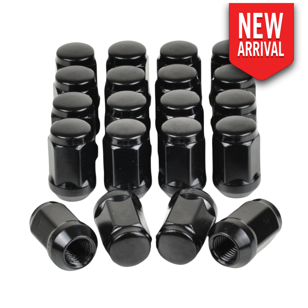 RW Full Set of Acorn Lug Nut Kit fitting for 4 Wheels - Black or Chrome