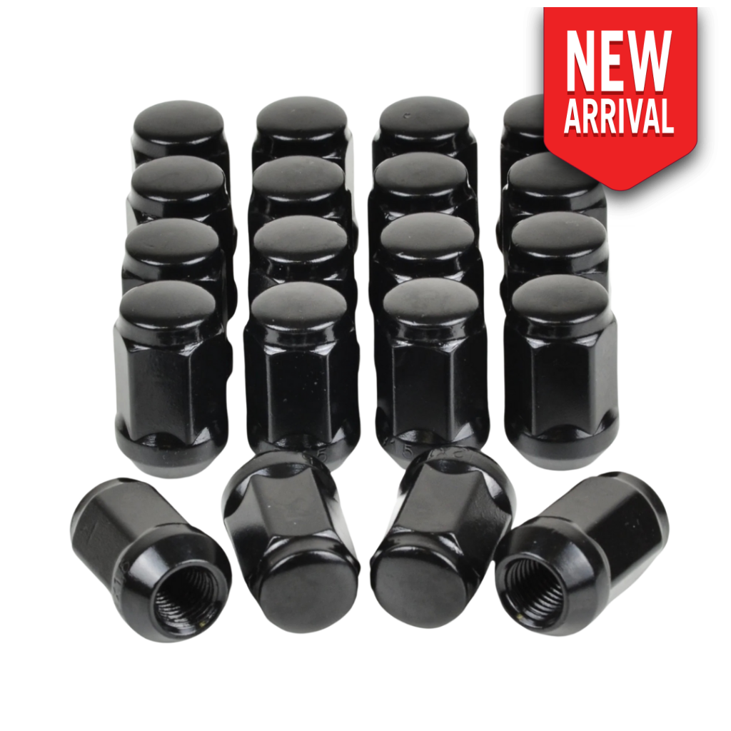 RW Full Set of Acorn Lug Nut Kit fitting for 4 Wheels - Black or Chrome