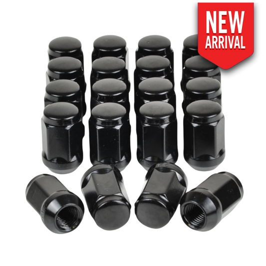 RW Full Set of Acorn Lug Nut Kit fitting for 4 Wheels - Black or Chrome